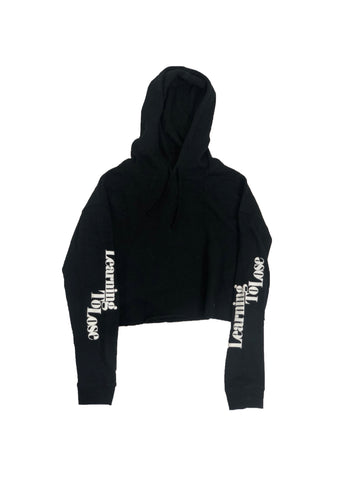 Black Crop Hoodie