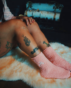 Fuzzy Light Pink Socks