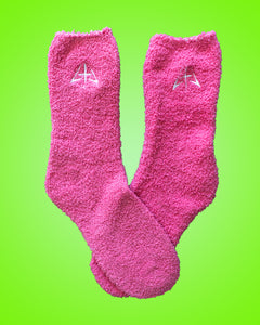 Fuzzy Hot Pink Socks